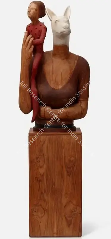 Antao, Karl (Artist). Unconditional Love. Teakwood and oil paint, n.d. | Sculpture | FineArts | 00645789