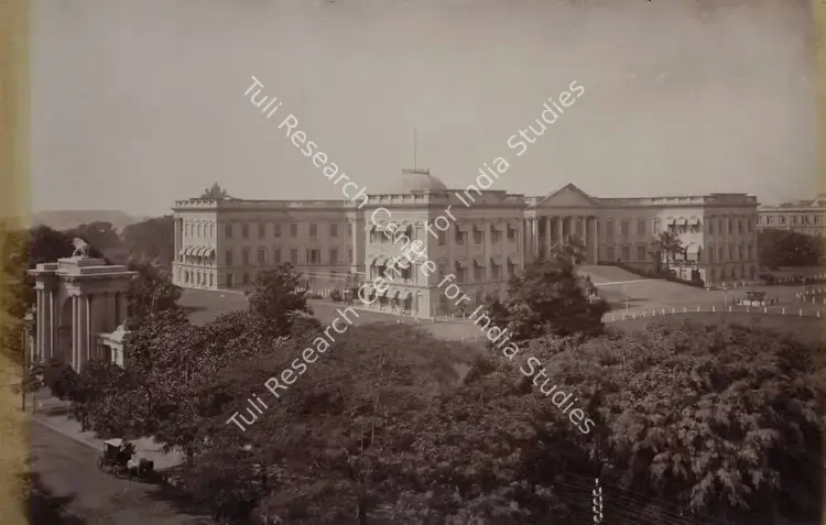Bourne, Samuel (Photographer). Government House. Calcutta - From the album 'India Ceylon and Egypt 1901-1902'. Albumen Print pasted on mount, c.1865-1866 | Antiquarian Photograph | Photography | 00115502