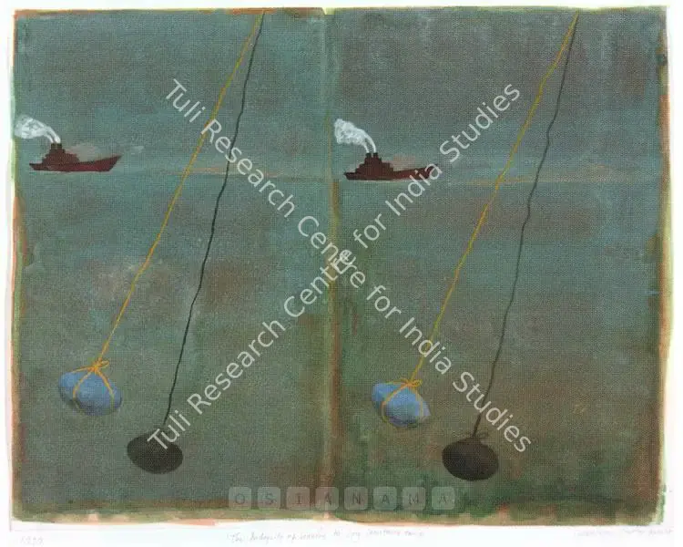 Shetty, Sudarshan (Artist). The Indignity Of Having To Say Something Twice. Watercolour on paper, 1999 | Painting | FineArts | 00598269