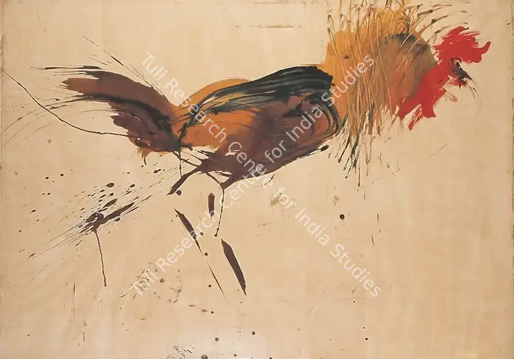 Mondal, Dipankar (Artist). Rooster. Watercolour on paper, 1991 | Painting | FineArts | 00646810