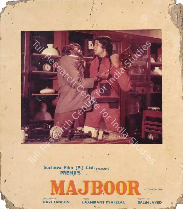 Premji (Producer), Majboor, 1974 | Photographic Still Mounted on Lobby Card | CinemaEducation | 00762400