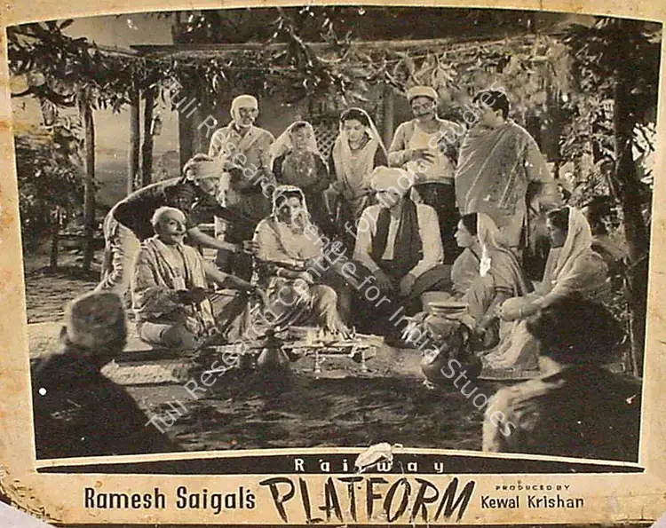 Dronacharya (Cinematographer), Railway Platform, 1955 | Lobby Card | CinemaEducation | 00825772