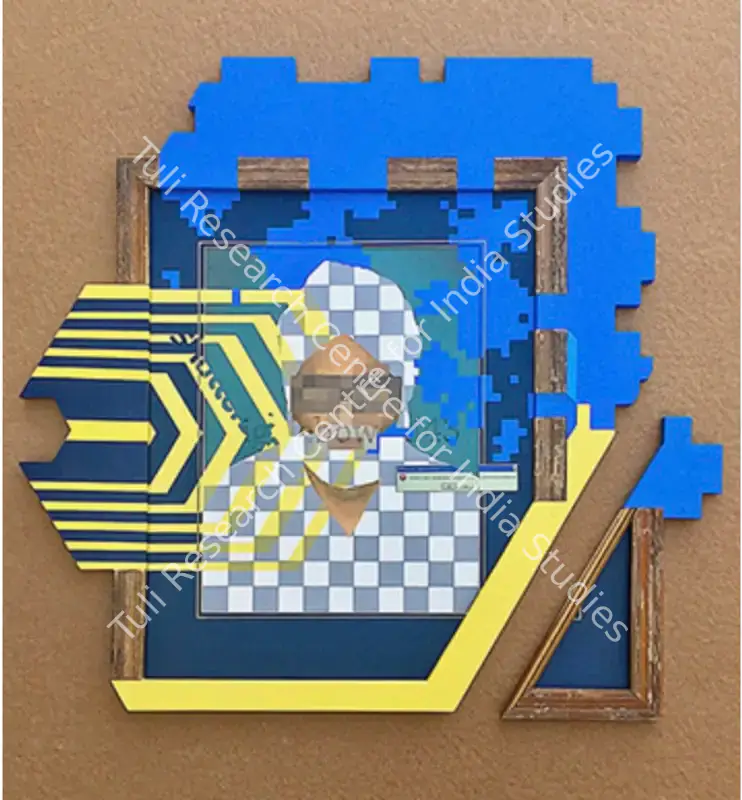 Ghiya, Nandan (Artist). Gig_Lebowski43. Acrylic on photograph, MDF and wooden frame, 2012-2018 | Painting | FineArts | 00337249