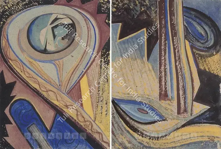 Haldar, A.K. (Artist). Drishti (Vision). Lacsit on board, 1944 | Painting | FineArts | 00374056