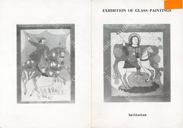 Max Mueller Bhavan and Government Museum Madras (Organisers). An Exhibition of Glass Paintings from Europe and India. Max Mueller Bhavan, 1987 | Group Exhibition Invitation | FineArts | 00858791