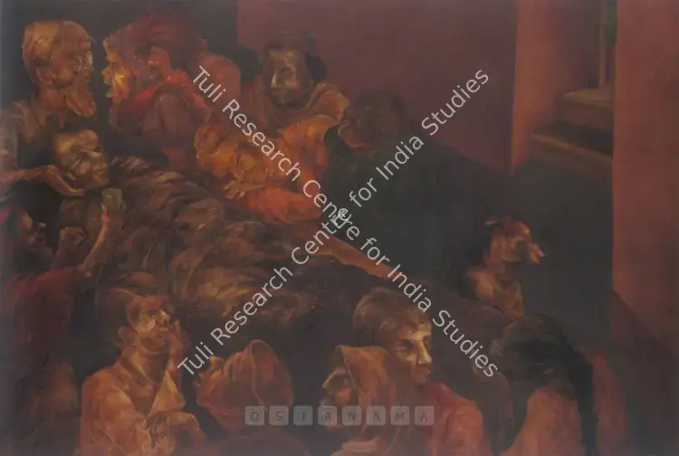 Singh, Sardar Sobha (Artist). Painting No. 4. Oil on canvas, 1985 | Painting | FineArts | 00562896