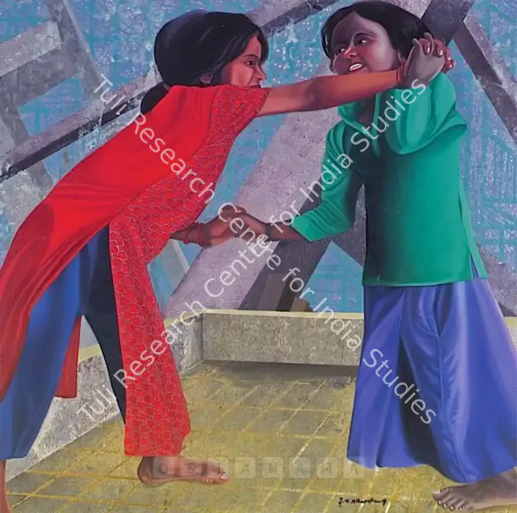 Mohapatra, Jagannath (Artist). Untitled. Oil and acrylic on canvas, 2007 | Painting | FineArts | 00576623