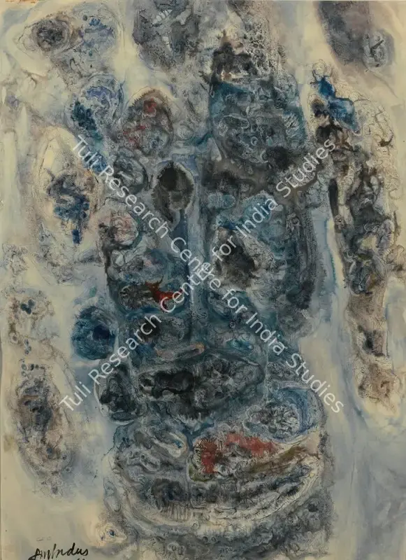 Ambadas (Artist). Untitled (Blue). Ink and watercolour on paper, 1966 | Drawing | FineArts | 00641552