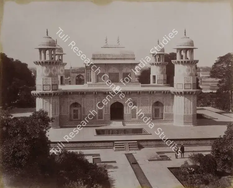 Bourne, Samuel (Photographer). Prince Elma Dowla's Tomb, Agra (Tomb of Itimad-ud-Daulah, Agra) - From the album 'India Ceylon and Egypt 1901-1902'. Albumen Print pasted on mount, c.1865-1866 | Antiquarian Photograph | Photography | 00115470
