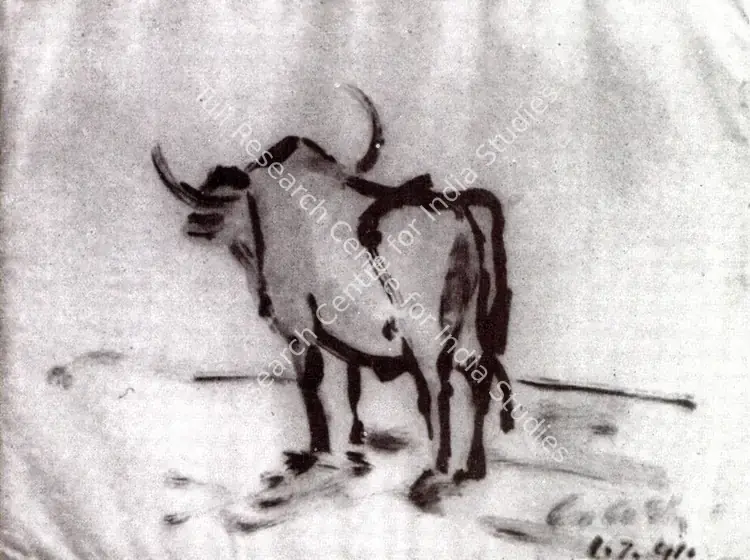 Ash, Gobardhan (Artist). Quo Vadis. Indian Ink, 01 July 1941 | Marg, December 2022 - March 2023 | Drawing | FineArts | 00675358