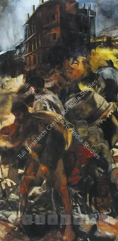 Sharma, Nataraj (Artist). Untitled. Oil on canvas, 1993-1994 | Painting  | 00879931