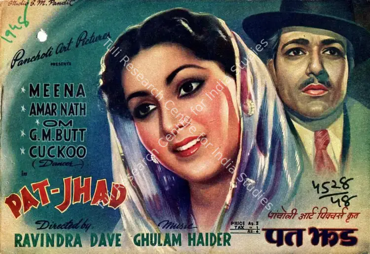 Dave, Ravindra (Director), Patjhad, 1948 | Song-Synopsis Booklet | CinemaEducation | 00781883