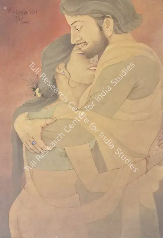 Das, Mrinal K. (Artist). Alingan. Watercolour on paper, 1990 | Painting | EconomicsArt | 00872259