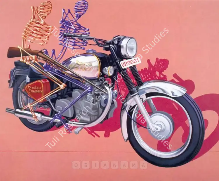 Chauhan, Rambali (Artist). Men At Work. Acrylic on canvas, 2008 | Painting | FineArts | 00575950