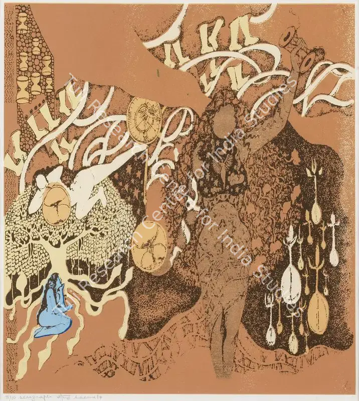 Kohli, Seema (Artist). Yogini. Serigraph on archie's paper; Edition 8/10, 2014 | Graphic Art | FineArts | 00352640