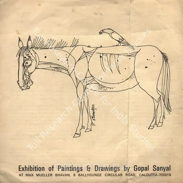 Sanyal, Gopal (Artist). Gopal Sanyal - Exhibition of Paintings & Drawings. Calcutta: Max Mueller Bhavan, 1977 | Solo Exhibition Catalogue  | 00876051