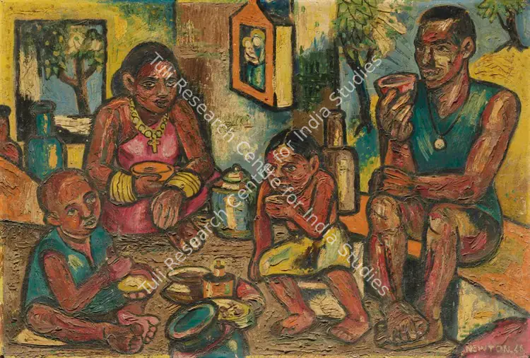 Souza, F.N. (Artist). Family. Oil on card laid on board, 1946 | Painting | FineArts | 00546150