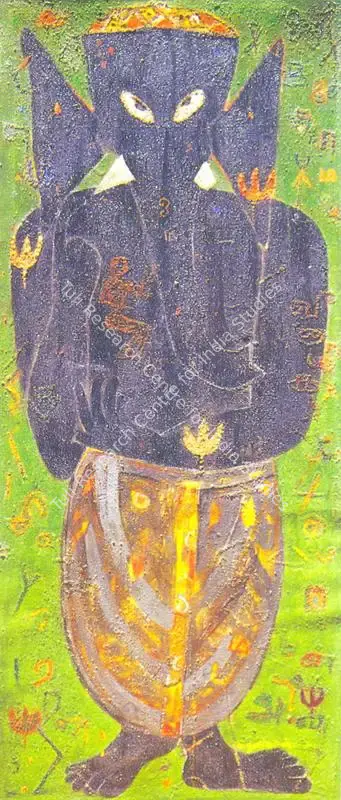 Muralidharan, K. (Artist). Ganesha. Mixed media on canvas, 2001 | Painting | FineArts | 00372683