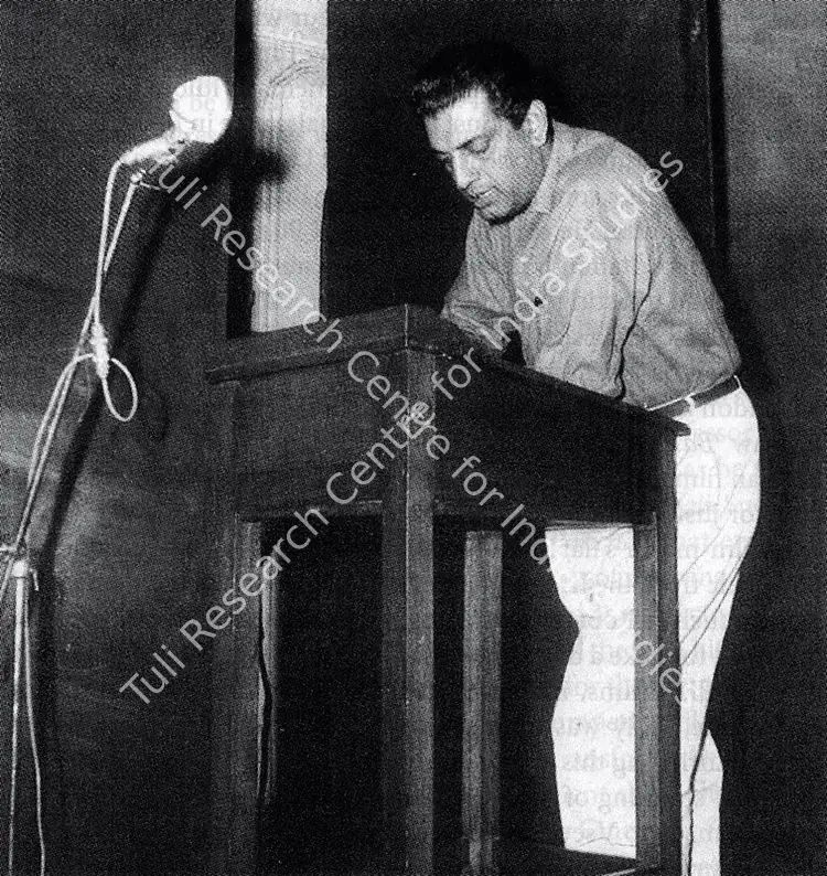 Unknown (Photographer). Ray at the inauguration of Calcutta Film Society. 1947 | Contemporary Photograph | CinemaEducation | 00724392