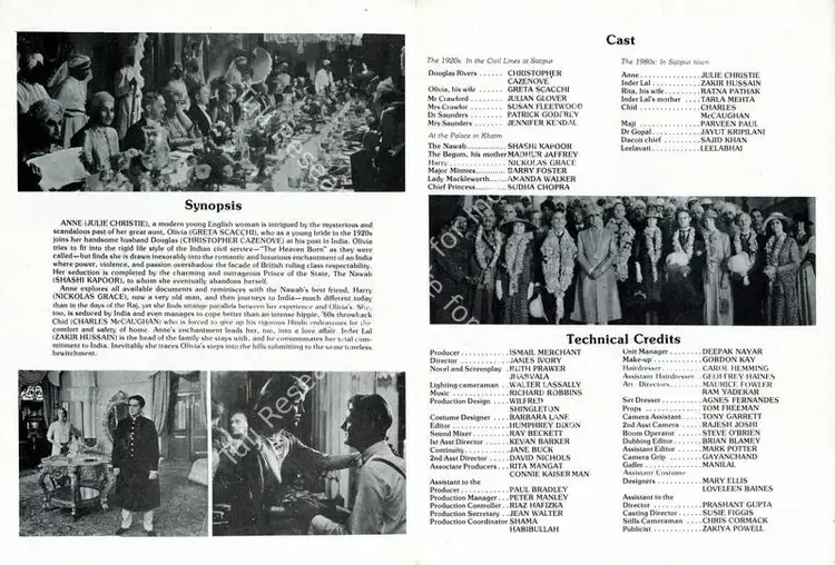 Ivory, James (Director), Heat and Dust, 1983 | Handbill | CinemaEducation | 00760568