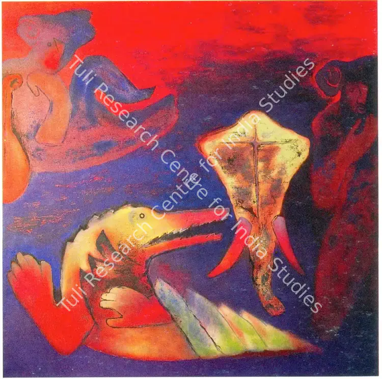 Shinde, Deepak (Artist). Untitled. Acrylic on canvas, n.d. | Painting  | 00878304
