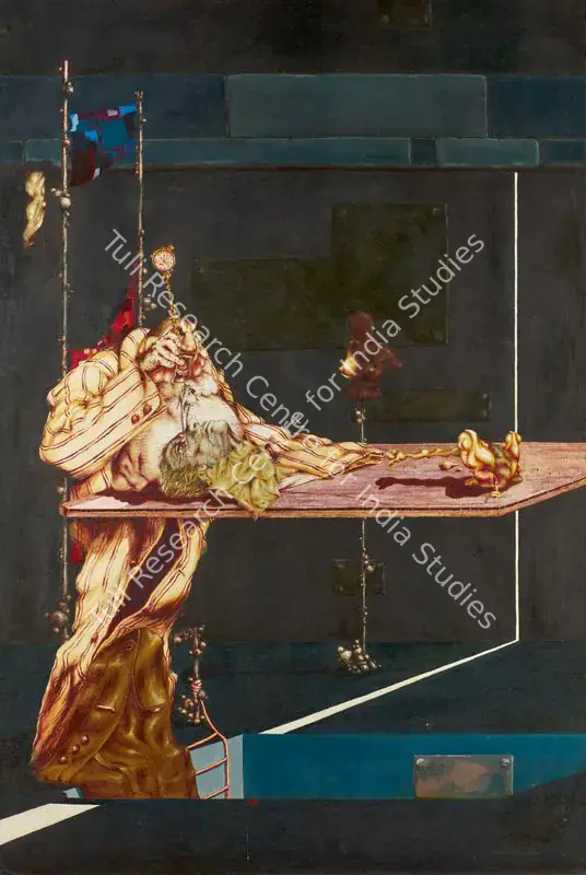 Kaleka, Ranbir (Artist). Critic's Dilemma. Oil on board, 1973 | Painting | FineArts | 00339003