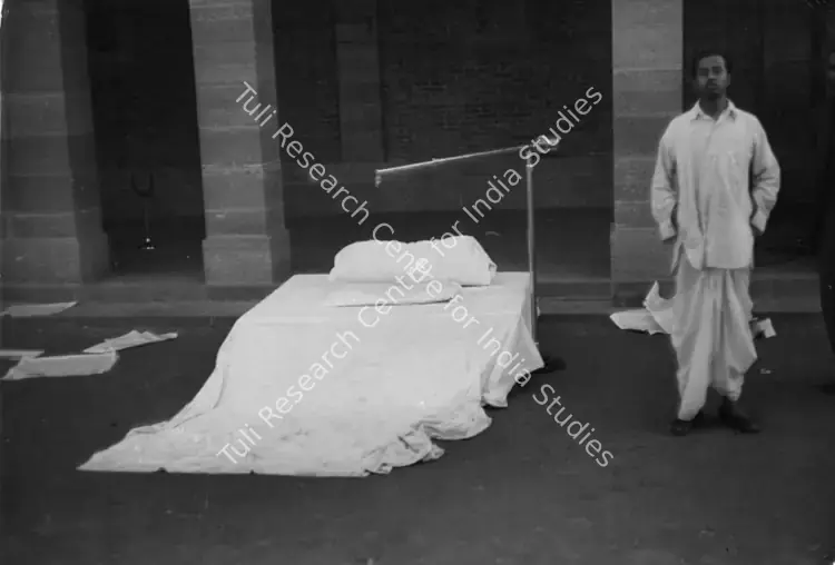 Cartier-Bresson, Henri (Photographer), An empty prayer meeting dais, Birla House 30 January 1948, 1948 | Contemporary Photograph | Photography | 00113022