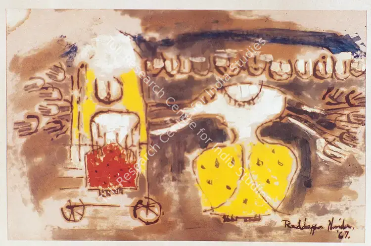 Naidu, Reddeppa (Artist). The Deity. Oil on paper, 1967 | Painting | FineArts | 00375812