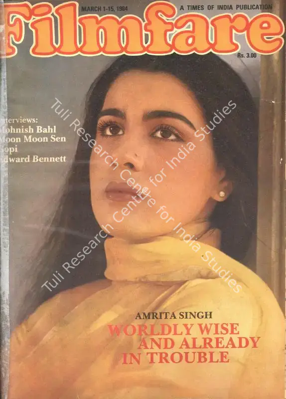 Subramaniam, K.N. (Assistant Editor). Filmfare - The Fortnightly Film Magazine. 33(5). Bombay: Pritish Nandy, c/o The Times of India, 01 March 1984 | Magazine | CinemaEducation | 00793749