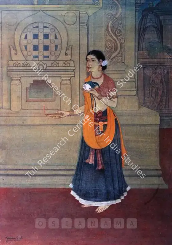 Gupta, Maninder Bhusan (Artist). Malvika. Tempera on cloth pasted on board, 1938 | Painting  | 00880913