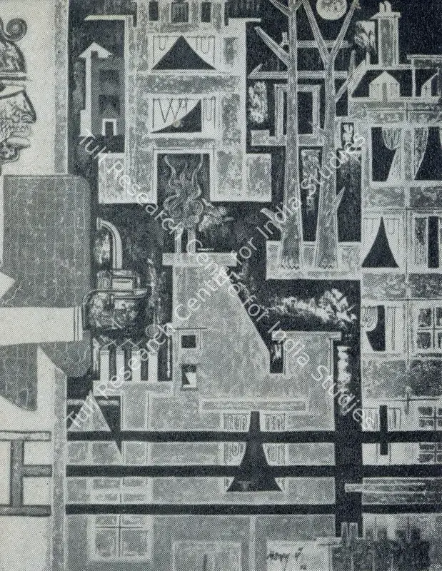 Pai, Laxman (Artist). From My Window. Oil, 1950 | Marg, March 1954 | Painting | FineArts | 00674004