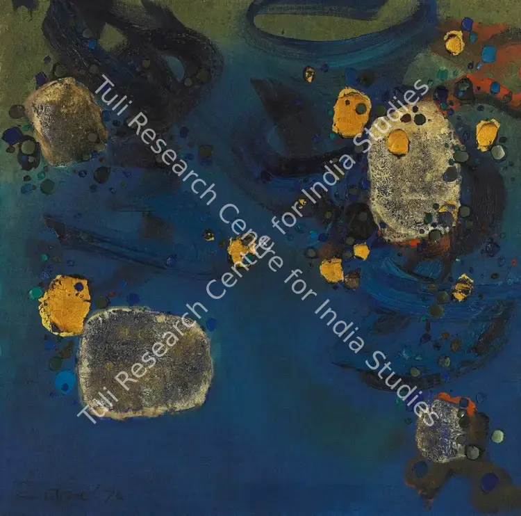 Gulgee, Ismail (Artist). Dunya Gali. Mixed media on canvas, 1973 | Painting | FineArts | 00646460