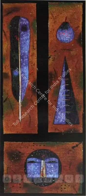Parthan, Baiju (Artist). Untitled. Acrylic on canvas pasted on board, 1993 | Painting | FineArts | 00562668