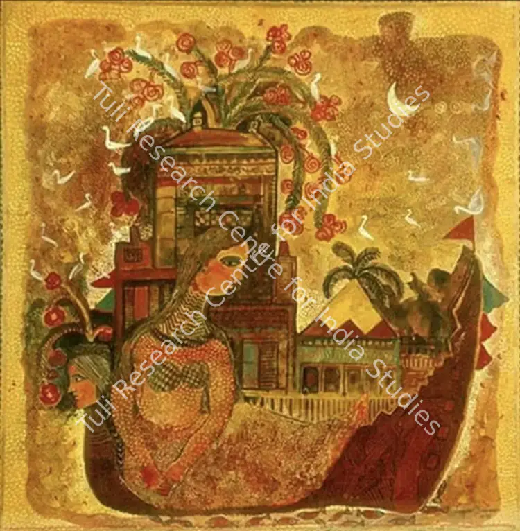Burman, Jayshri (Artist). Untitled. Mixed media on paper, 1998 | Painting | FineArts | 00373876