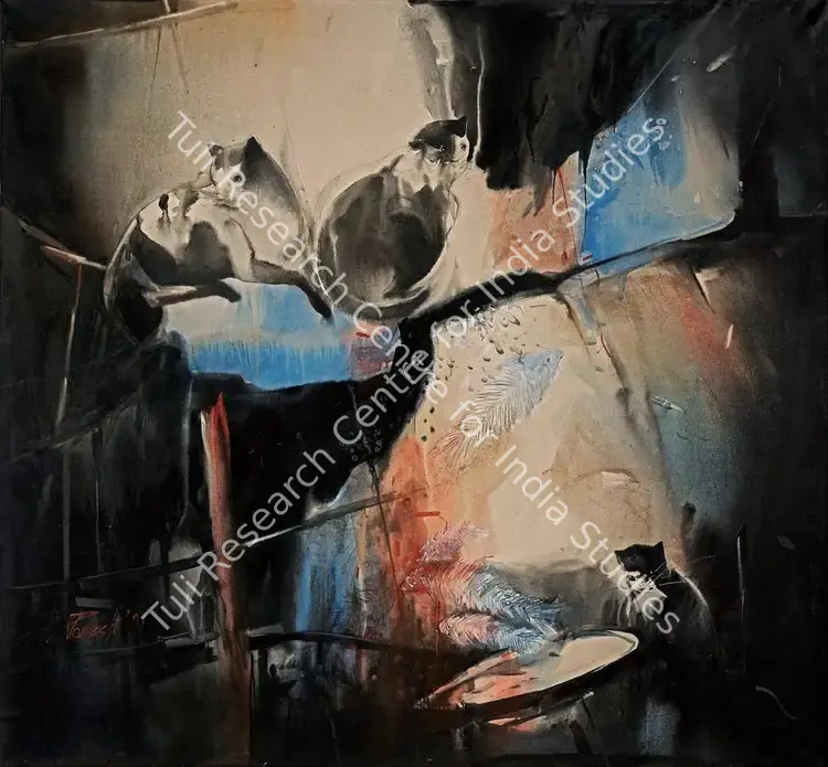 Maity, Paresh (Artist). Untitled. Acrylic on canvas, 1991 | Painting | FineArts | 00416354