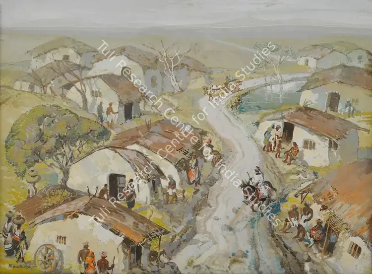 Joshi, Manohar (Artist). The Village Patel. Gouache and watercolour on paper laid on card, 1948 | Painting | FineArts | 00416548