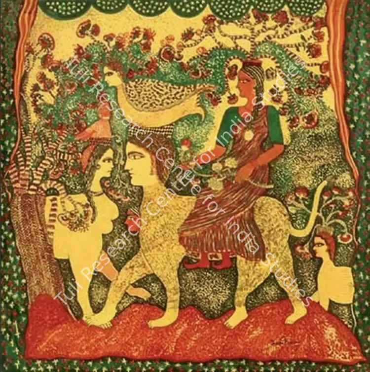 Burman, Jayshri (Artist). Untitled. Mixed media on paper, 1999 | Painting | FineArts | 00373877