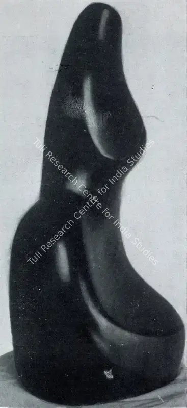 Chaudhuri, Sankho (Artist). Seated Figure. Black Marble, 1956 | Marg, December 1962 | Sculpture | FineArts | 00674805