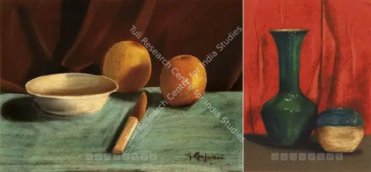 Gajwani, Gopi (Artist). Still Life. Dry pastel on paper, c.1955 | Drawing | FineArts | 00562780