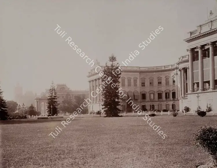Bourne, Samuel (Photographer). Government House. Garden Front, Calcutta - From the album 'India Ceylon and Egypt 1901-1902'. Albumen Print pasted on mount, c.1865-1866 | Antiquarian Photograph | Photography | 00115499