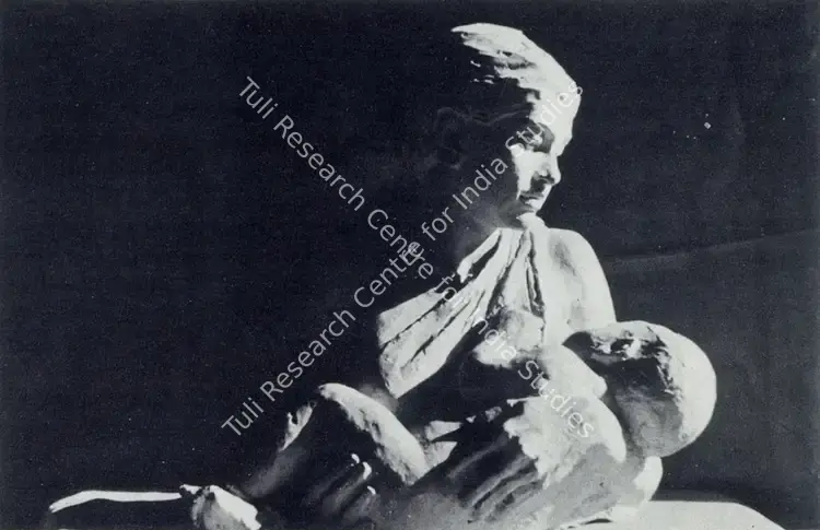 Karmarkar, V.P. (Artist). Destitute. Plaster of Paris, n.d. | Marg, September 1983 | Sculpture | FineArts | 00675019