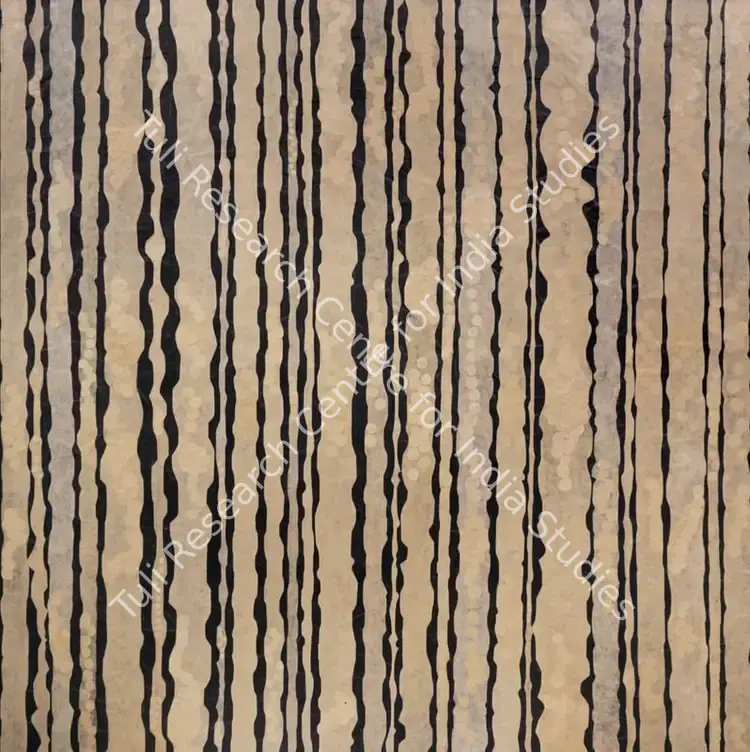 Parekh, Manisha (Artist). Trickle. Handmade paper on board with jute sculpture, 2006 | Painting | FineArts | 00603831