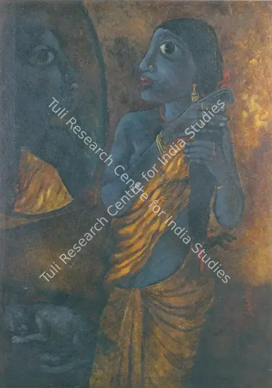 Sanyal, Gopal (Artist). Preparation for the Night. Oil on canvas, 1977 | Painting | FineArts | 00375471