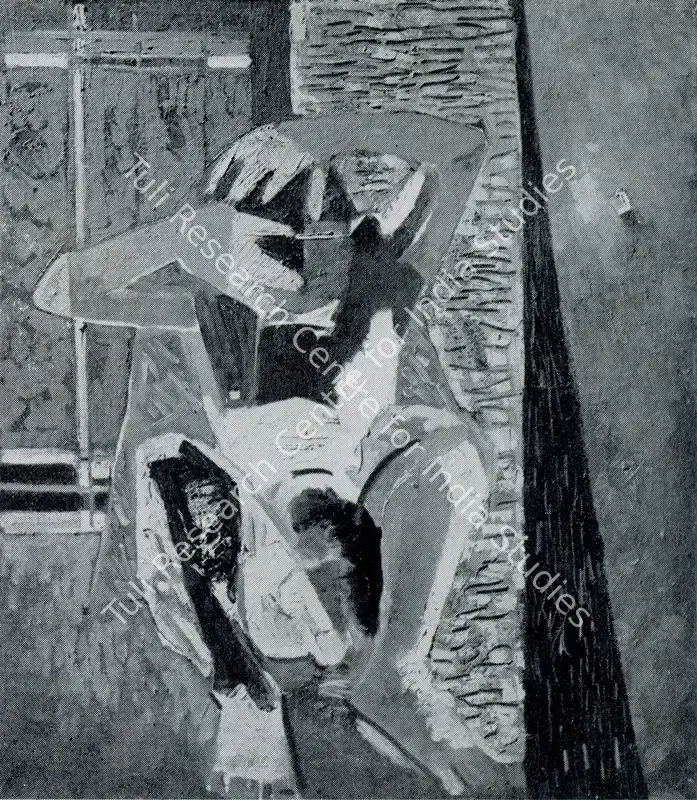 Palsikar, Shankar (Artist). Composition. Oil, 1953 | Marg, March 1954 | Painting | FineArts | 00674012