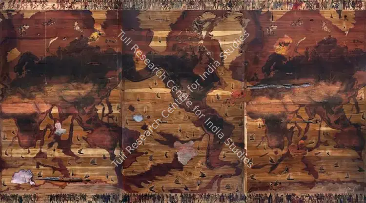 Kunhan, Saju (Artist). History Always Repeats. Mixed media on wood, 2016 | Painting | FineArts | 00337037