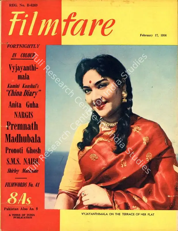 Mandy, C.R. (Editor). Filmfare - The Fortnightly Film Magazine. 5(4). Bombay: Pyarelal Sah,  c/o The Times of India, 17 February 1956 | Magazine | CinemaEducation | 00793193
