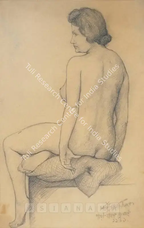 Kar, Chintamoni (Artist). Studies of Woman. Pencil on paper, 1936-1937 | Drawing | FineArts | 00597871