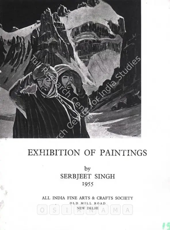Singh, Serbjeet (Artist). Serbjeet Singh '1955 - Exhibition of Paintings. New Delhi: All India Fine Arts and Crafts Society, 1955 | Solo Exhibition Catalogue  | 00876112