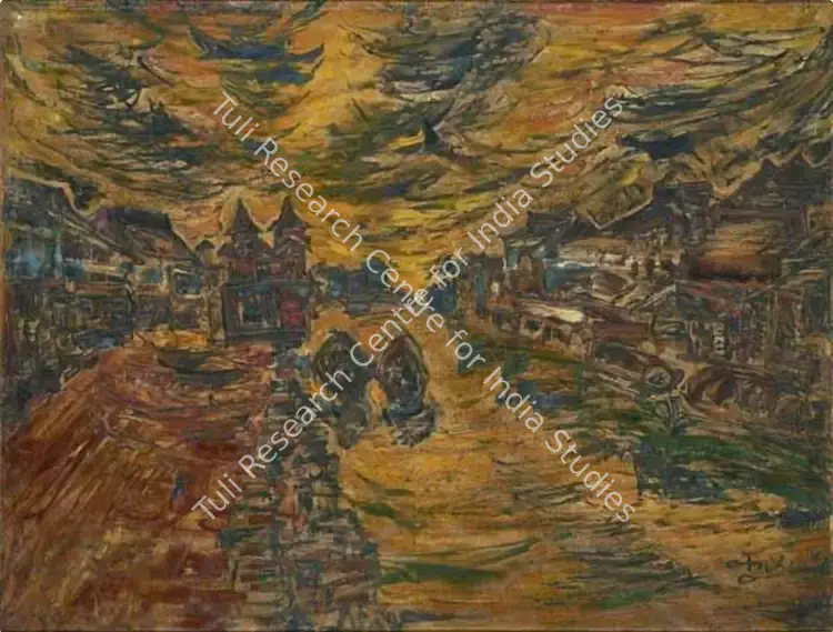 Lall, Harkrishen (Artist). Untitled. Oil on canvas, n.d. | Painting  | 00867379