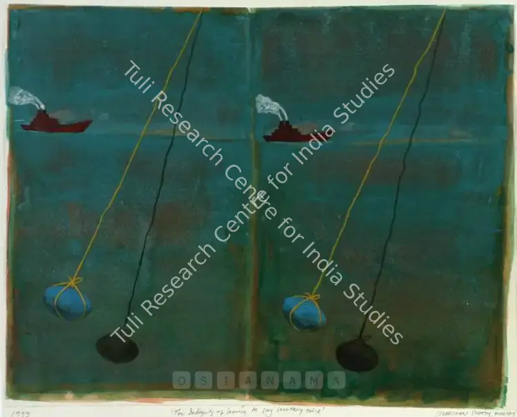 Shetty, Sudarshan (Artist). The Indignity Of Having To Say Something Twice. Watercolour on paper, 1999 | Painting | FineArts | 00561398